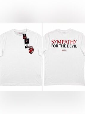 LIMITED EDITION AC Milan/Rolling Stones Sympathy for the Devil T-Shirt, L, NWT